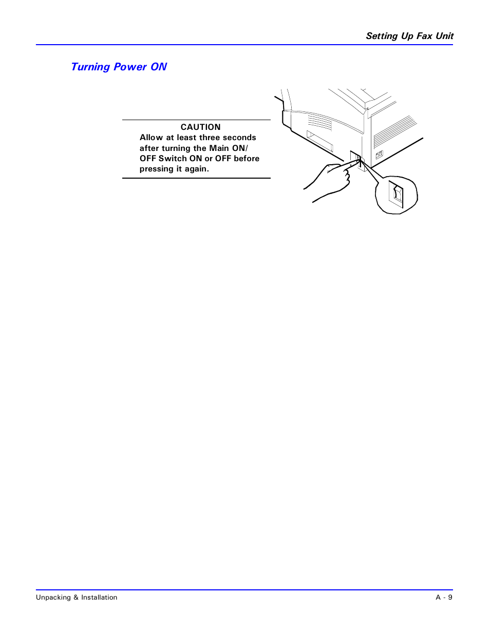 Turning power on | Lanier 2001 User Manual | Page 179 / 210