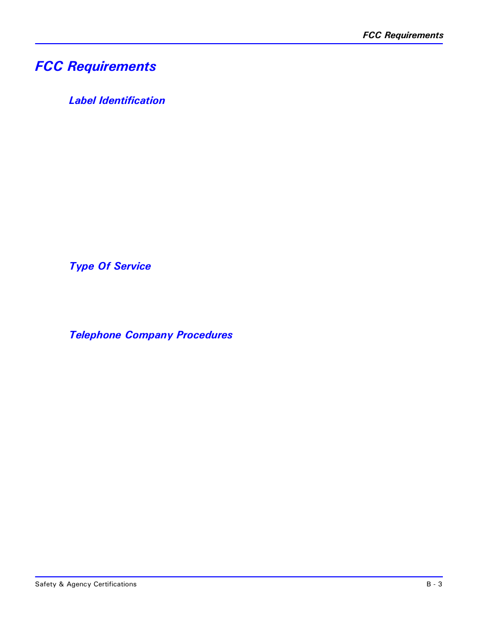 Fcc requirements, Label identification, Type of service | Telephone company procedures | Lanier 2001 User Manual | Page 191 / 210