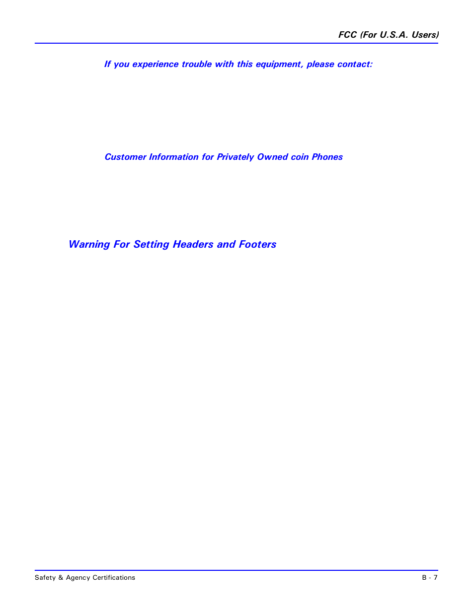 Warning for setting headers and footers | Lanier 2001 User Manual | Page 195 / 210