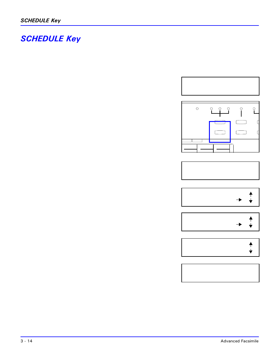 Schedule key, Schedule key -14 | Lanier 2001 User Manual | Page 54 / 210