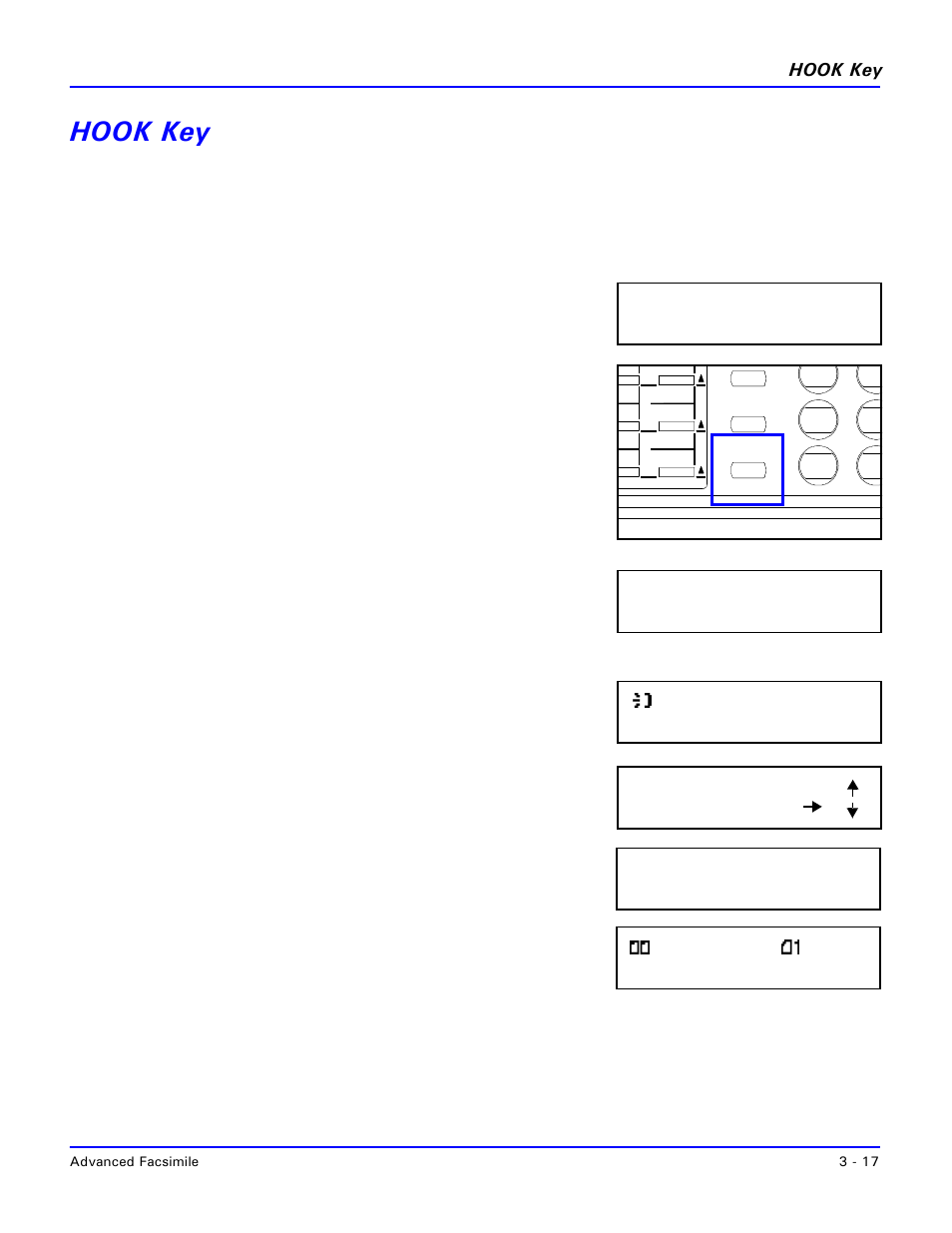 Hook key, Hook key -17 | Lanier 2001 User Manual | Page 57 / 210