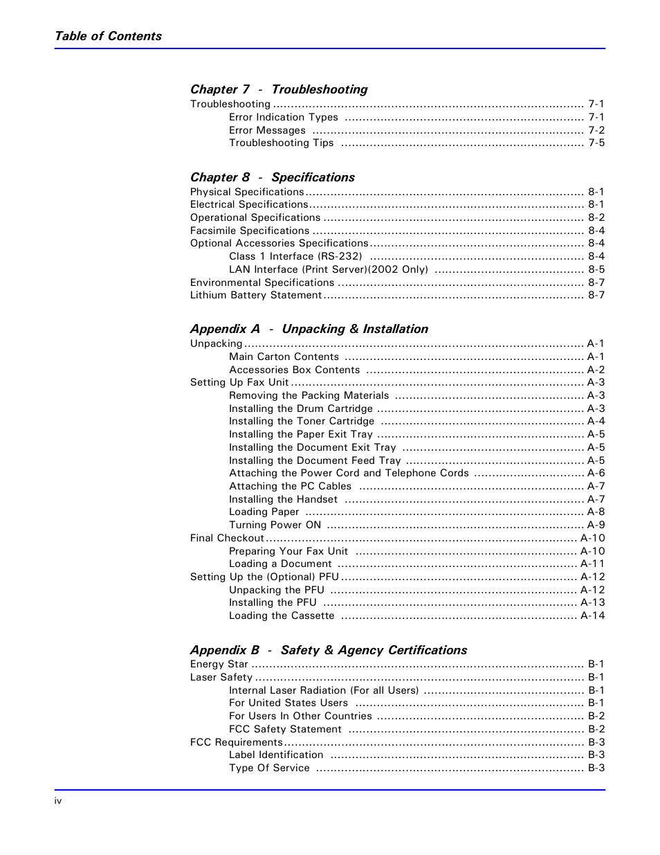 Lanier 2001 User Manual | Page 6 / 210