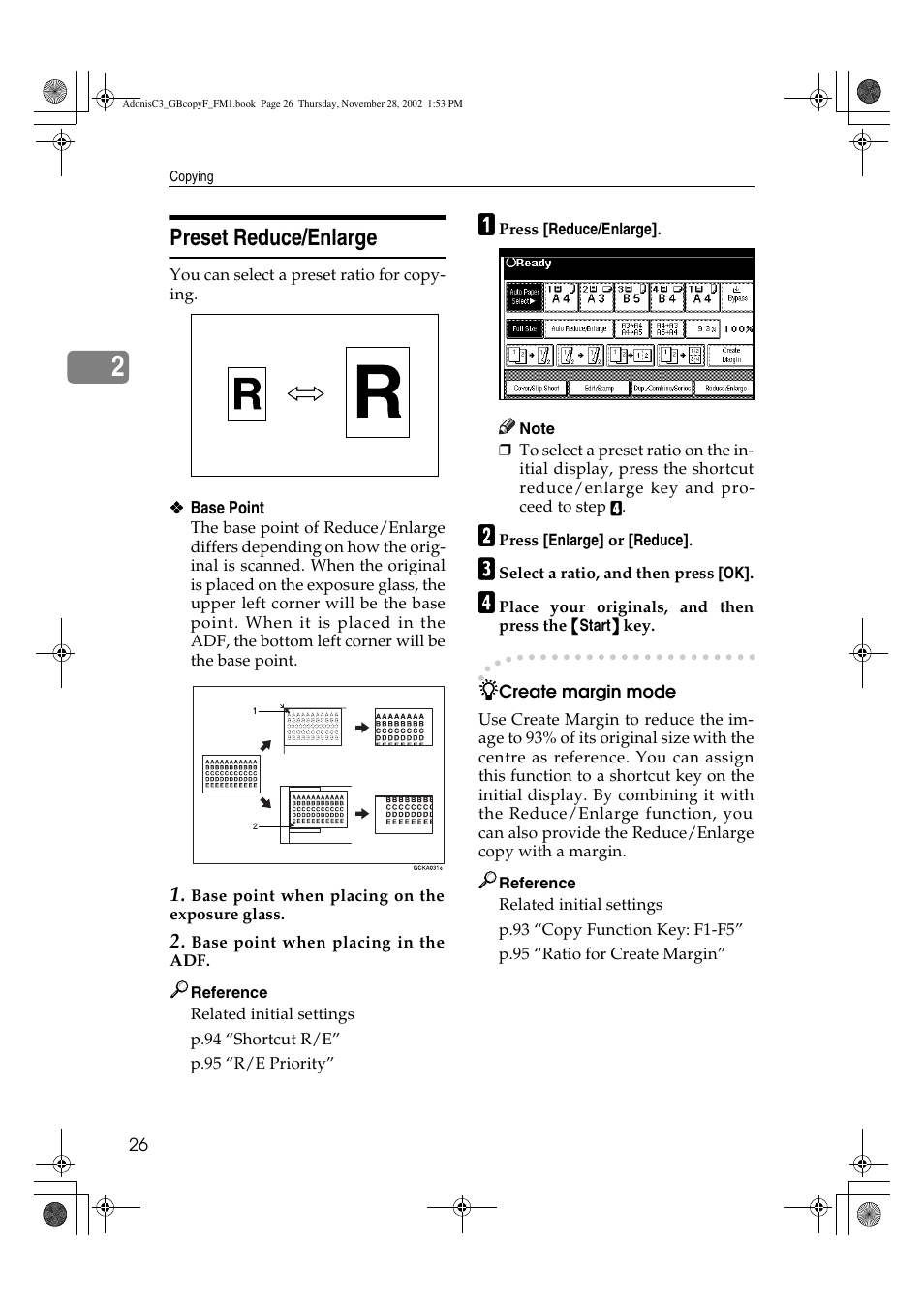 Preset reduce/enlarge | Lanier LD 035 User Manual | Page 41 / 135