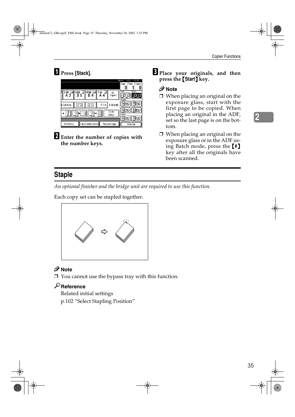 Staple | Lanier LD 035 User Manual | Page 50 / 135