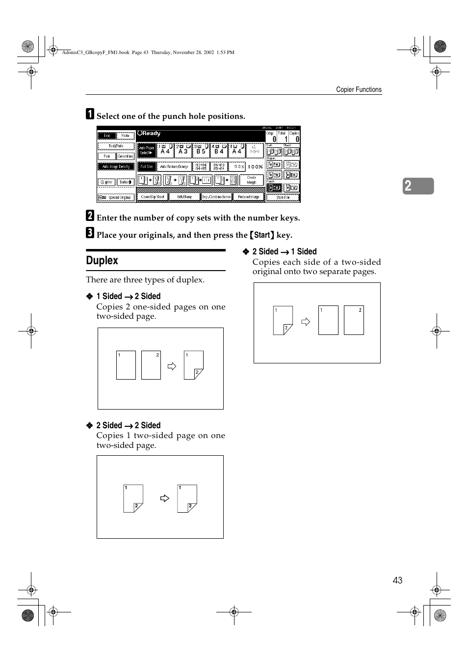 Duplex | Lanier LD 035 User Manual | Page 58 / 135