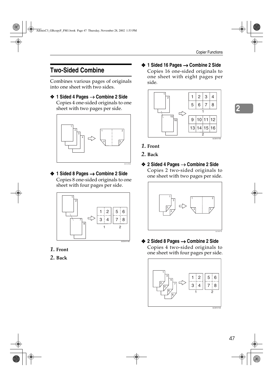 Two-sided combine | Lanier LD 035 User Manual | Page 62 / 135