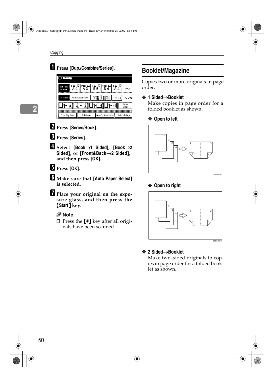 Booklet/magazine | Lanier LD 035 User Manual | Page 65 / 135
