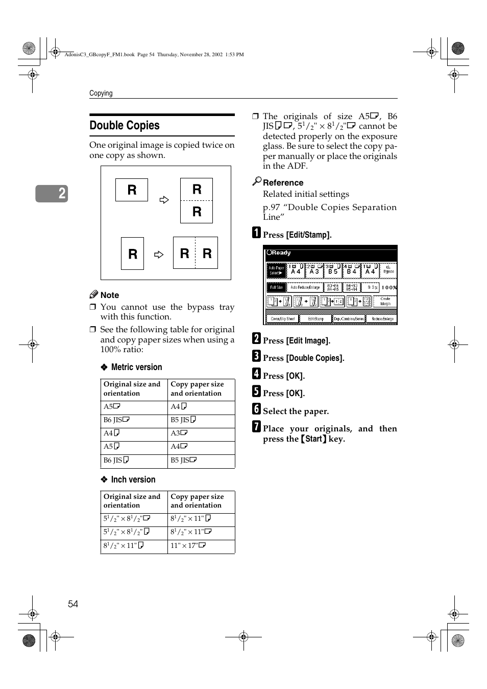 Double copies | Lanier LD 035 User Manual | Page 69 / 135