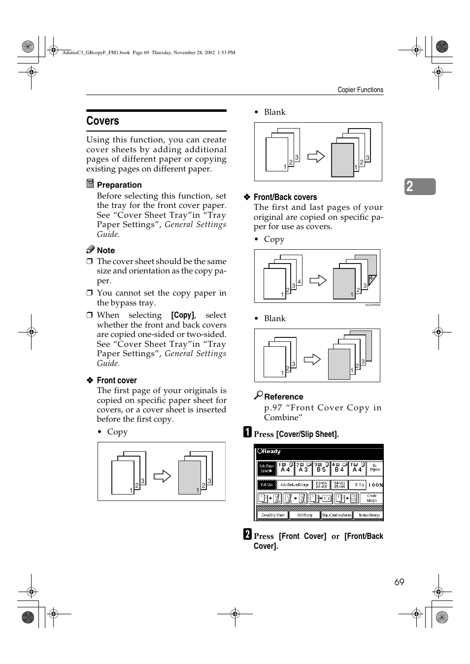 Covers | Lanier LD 035 User Manual | Page 84 / 135