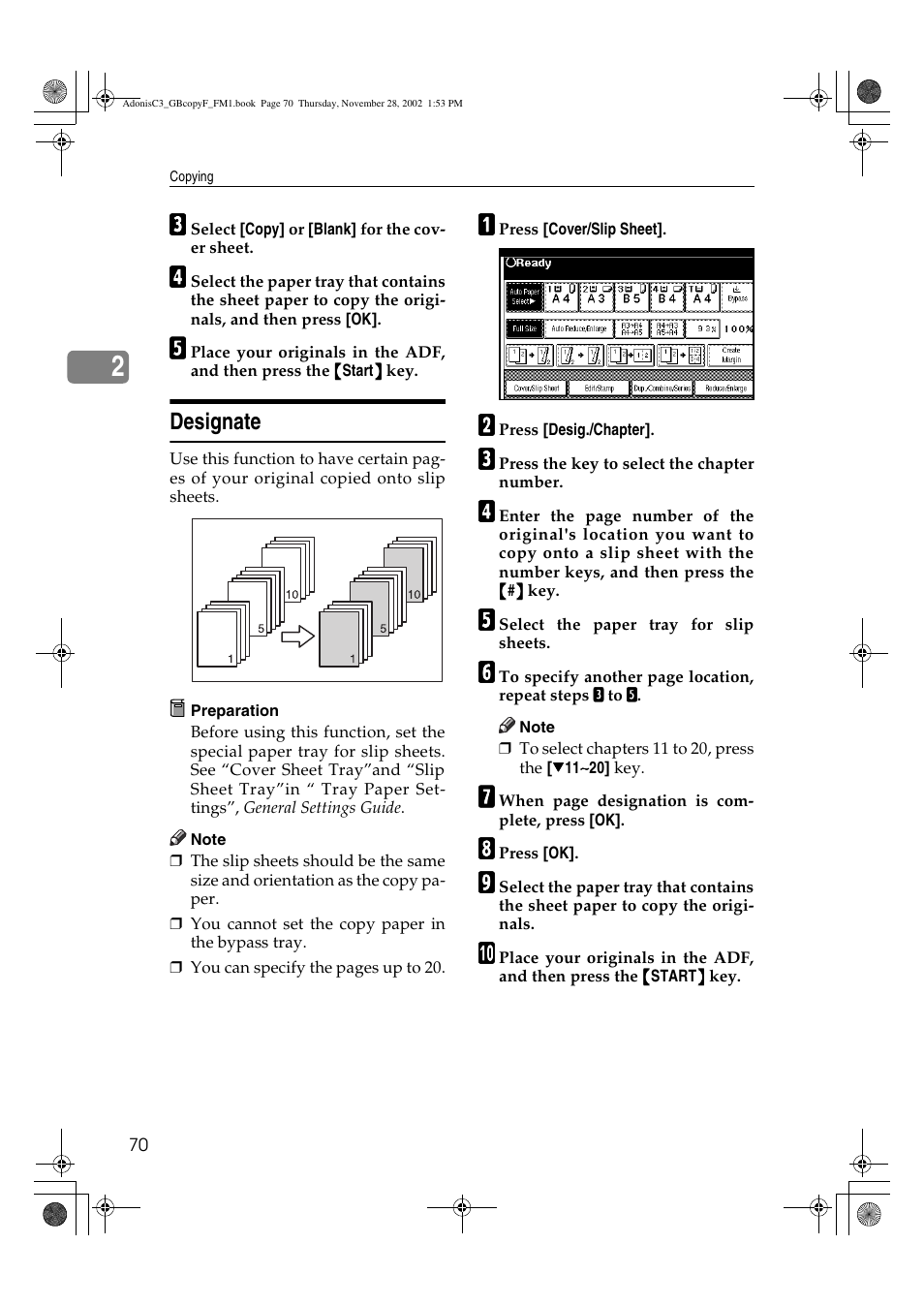 Designate | Lanier LD 035 User Manual | Page 85 / 135