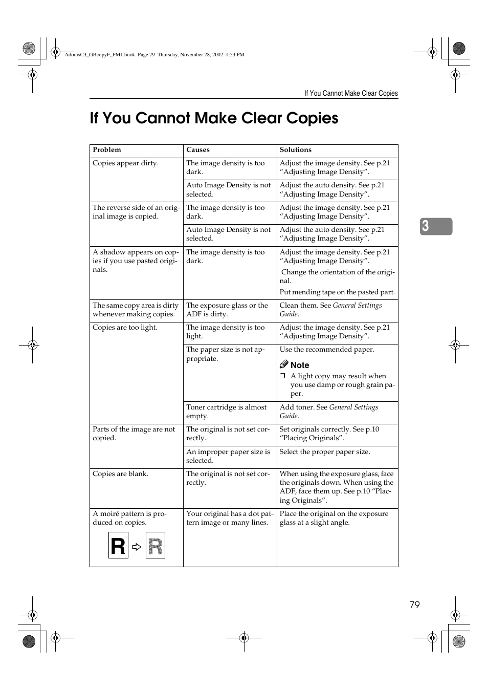3if you cannot make clear copies | Lanier LD 035 User Manual | Page 94 / 135