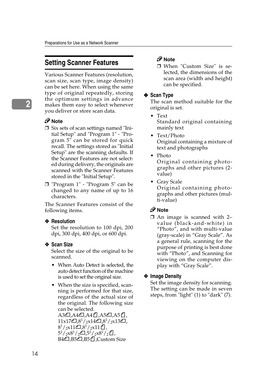 Setting scanner features | Lanier 5622 User Manual | Page 22 / 88