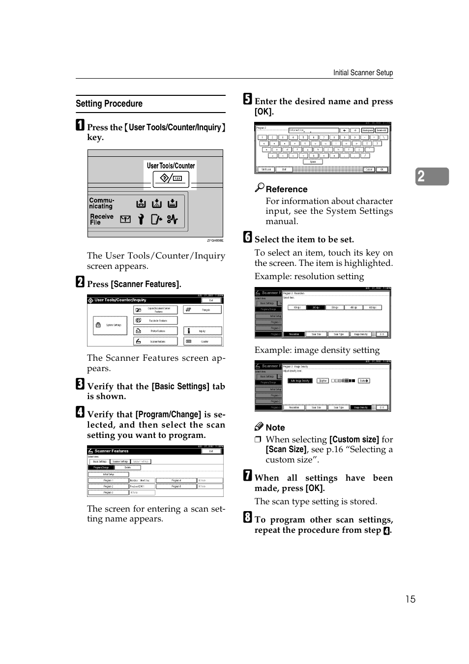 Setting procedure | Lanier 5622 User Manual | Page 23 / 88