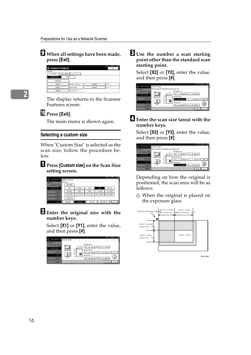 Selecting a custom size | Lanier 5622 User Manual | Page 24 / 88