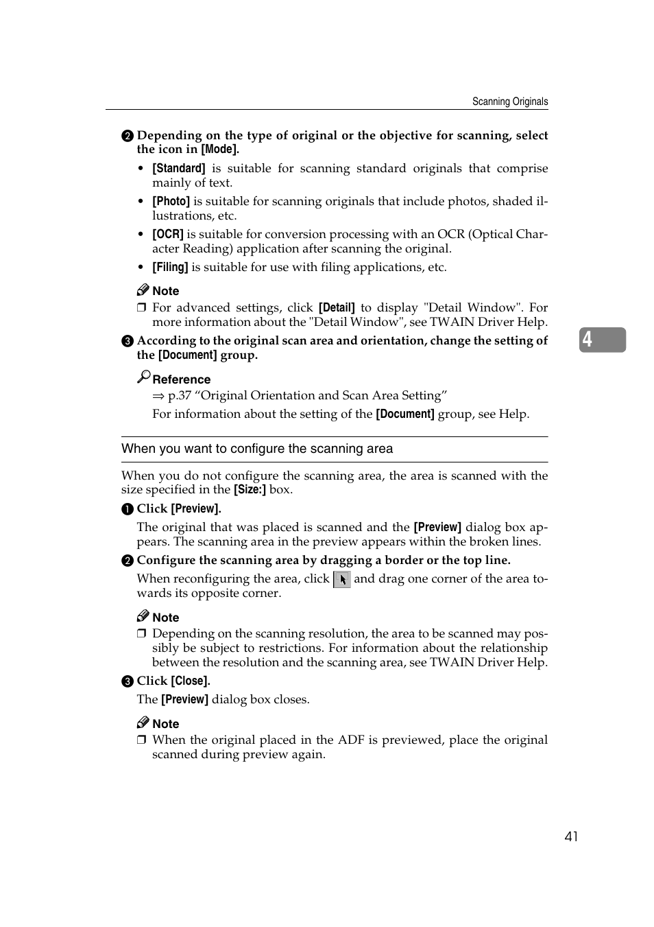 When you want to configure the scanning area | Lanier 5622 User Manual | Page 49 / 88