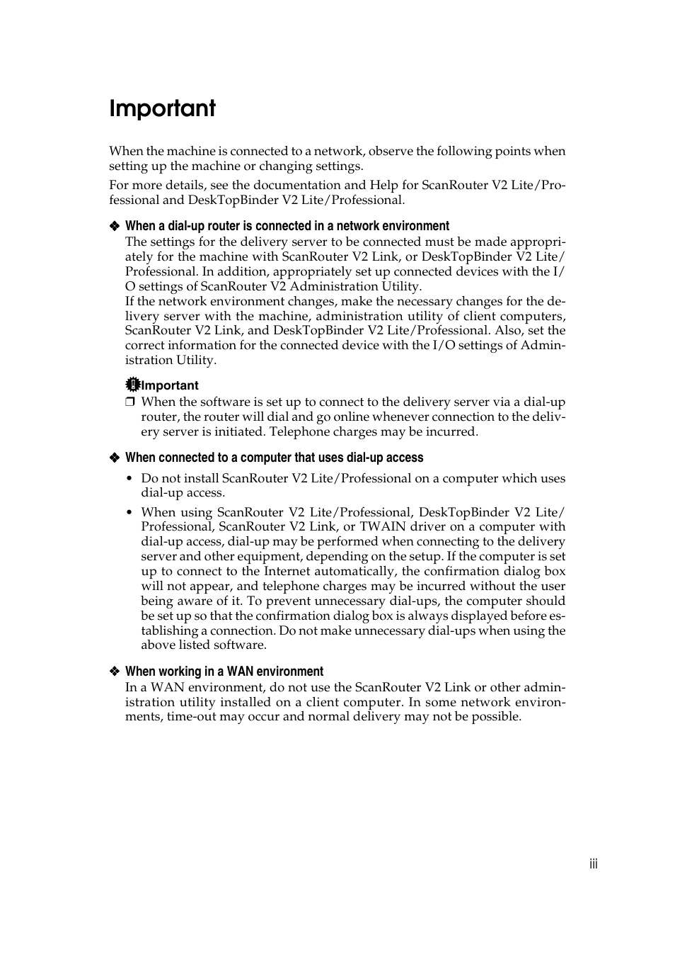 Important | Lanier 5622 User Manual | Page 5 / 88