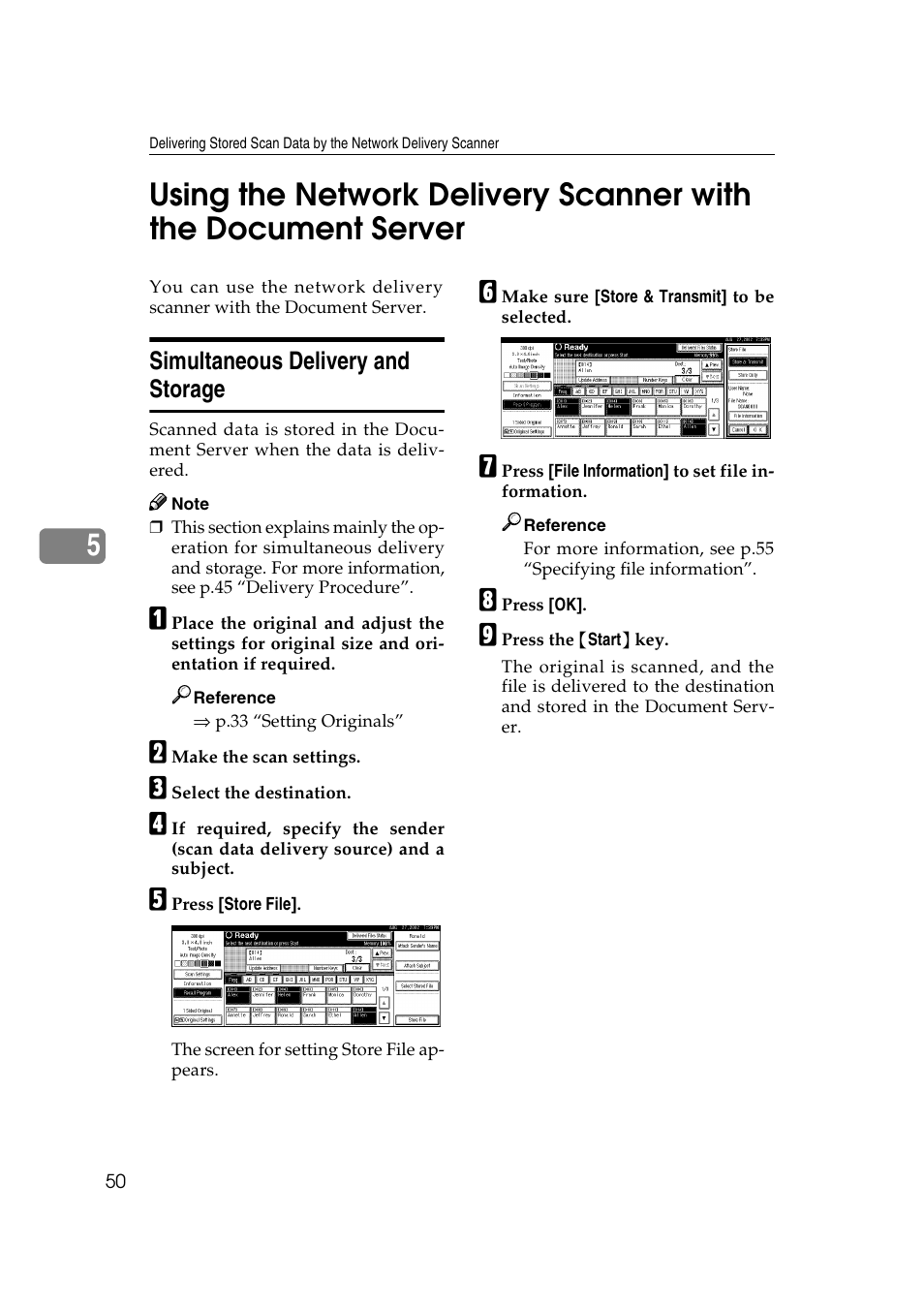 Simultaneous delivery and storage | Lanier 5622 User Manual | Page 58 / 88