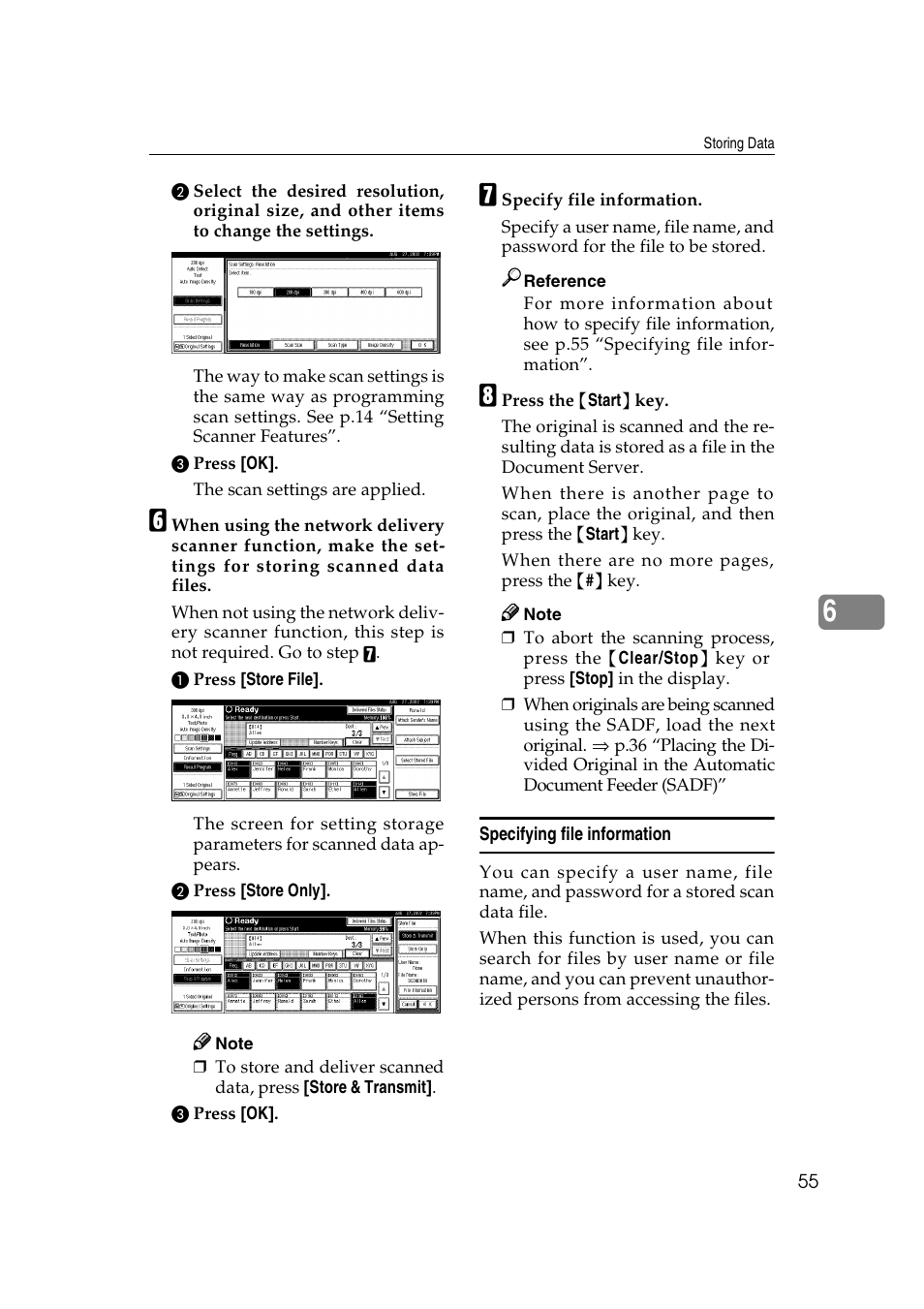 Specifying file information | Lanier 5622 User Manual | Page 63 / 88