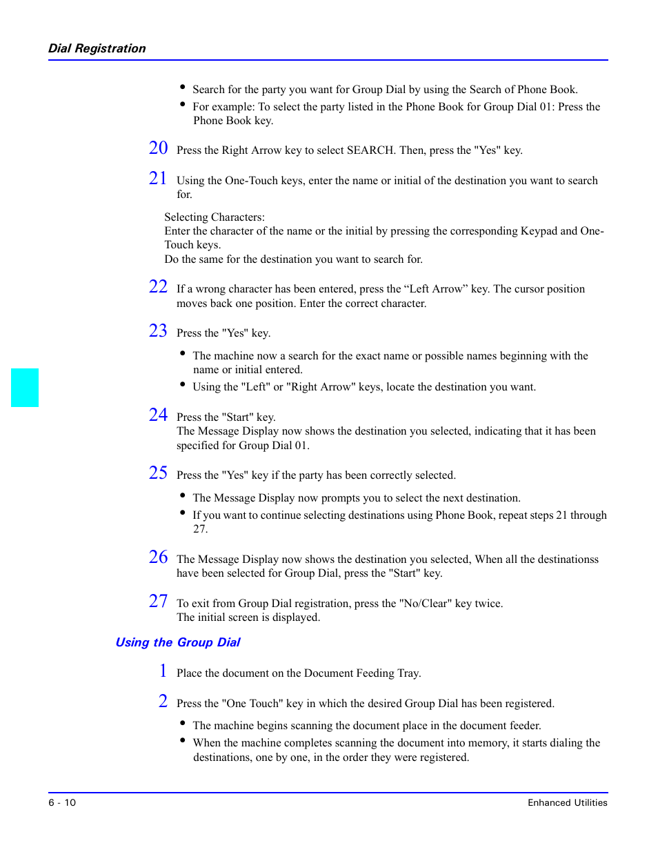 Using the group dial | Lanier 5415MFD User Manual | Page 106 / 258