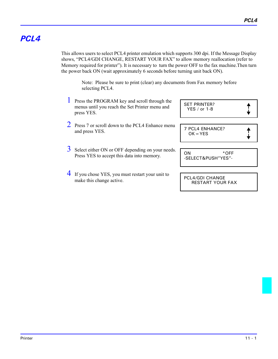 Pcl4, Pcl4 -1 | Lanier 5415MFD User Manual | Page 181 / 258