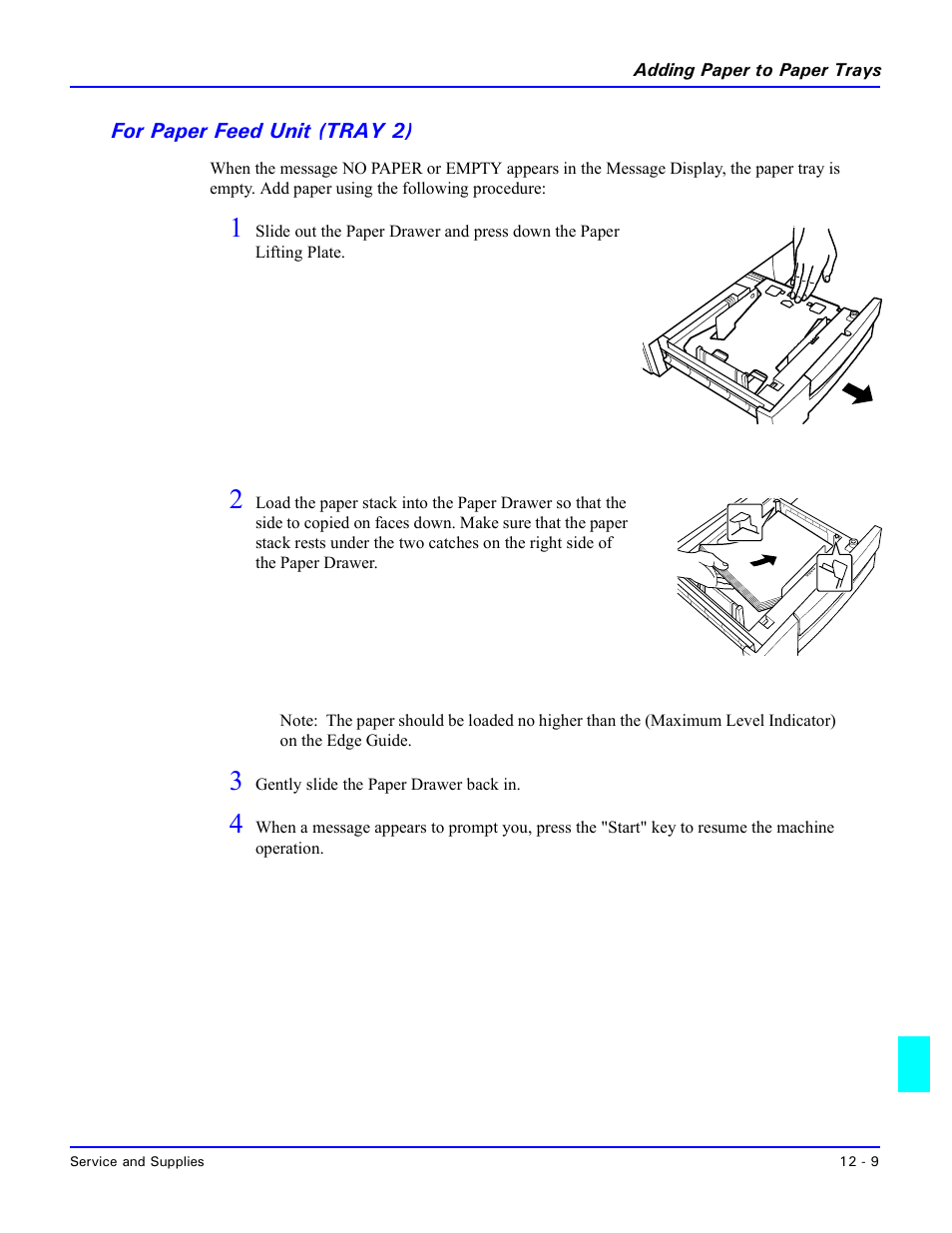 For paper feed unit (tray 2), For paper feed unit (tray 2) -9 | Lanier 5415MFD User Manual | Page 213 / 258