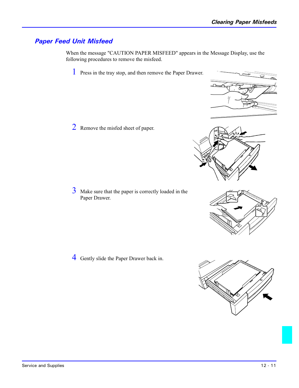 Paper feed unit misfeed | Lanier 5415MFD User Manual | Page 215 / 258