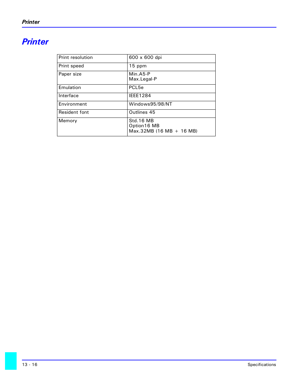 Printer, Printer -16 | Lanier 5415MFD User Manual | Page 242 / 258