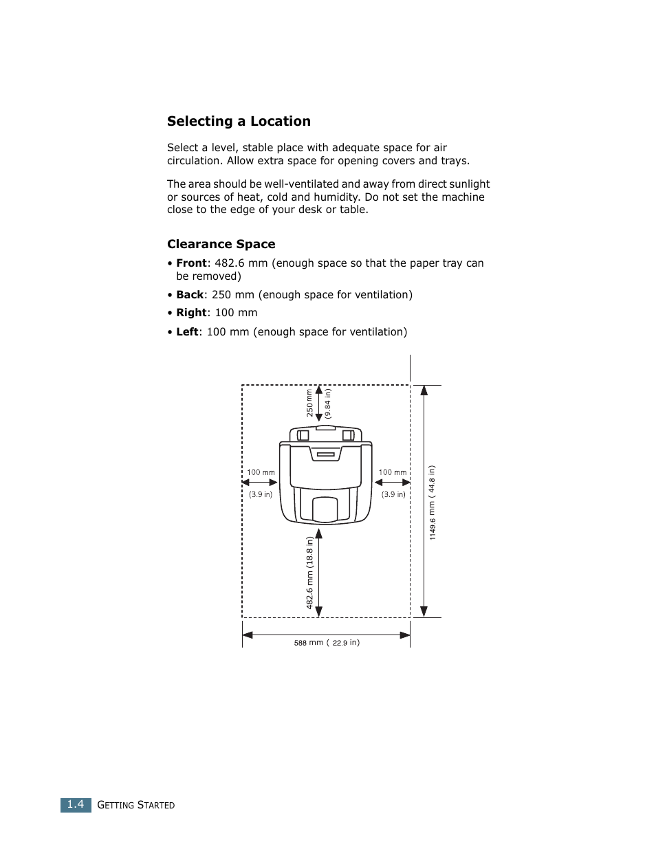 Selecting a location | Lanier LF215 User Manual | Page 19 / 196