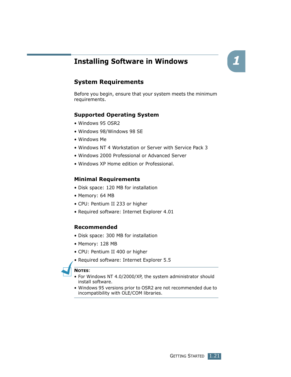 Installing software in windows | Lanier LF215 User Manual | Page 36 / 196