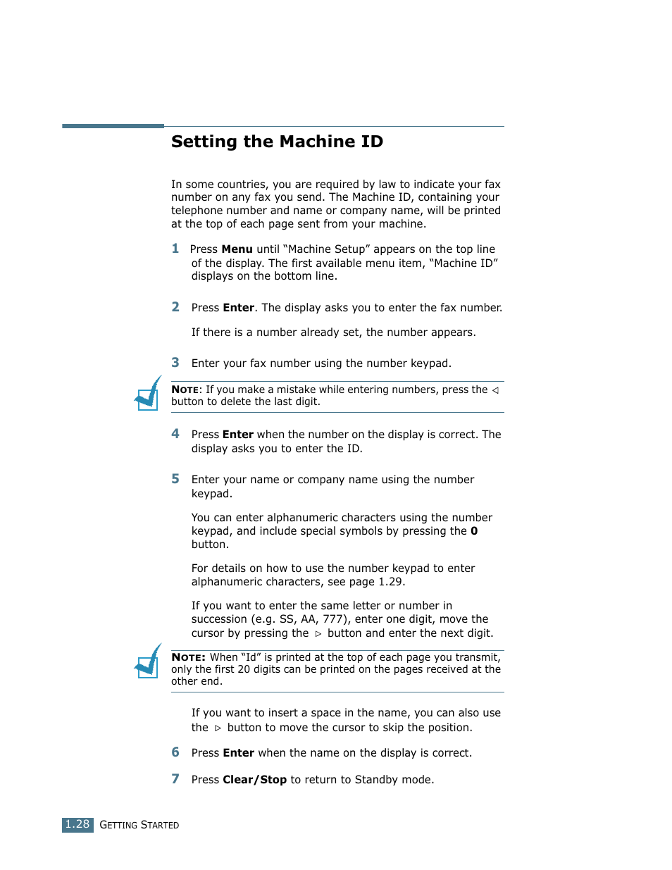 Setting the machine id | Lanier LF215 User Manual | Page 43 / 196