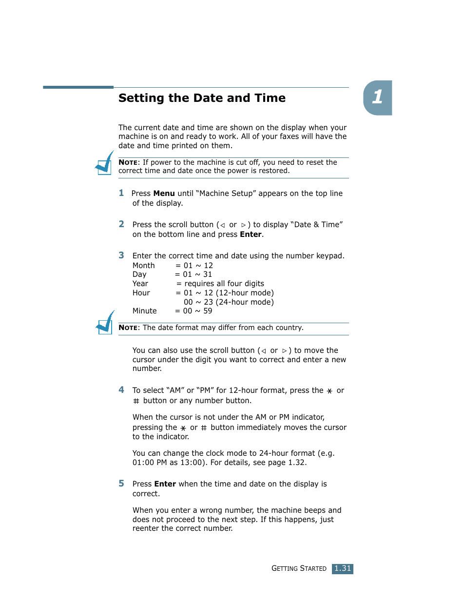 Setting the date and time | Lanier LF215 User Manual | Page 46 / 196