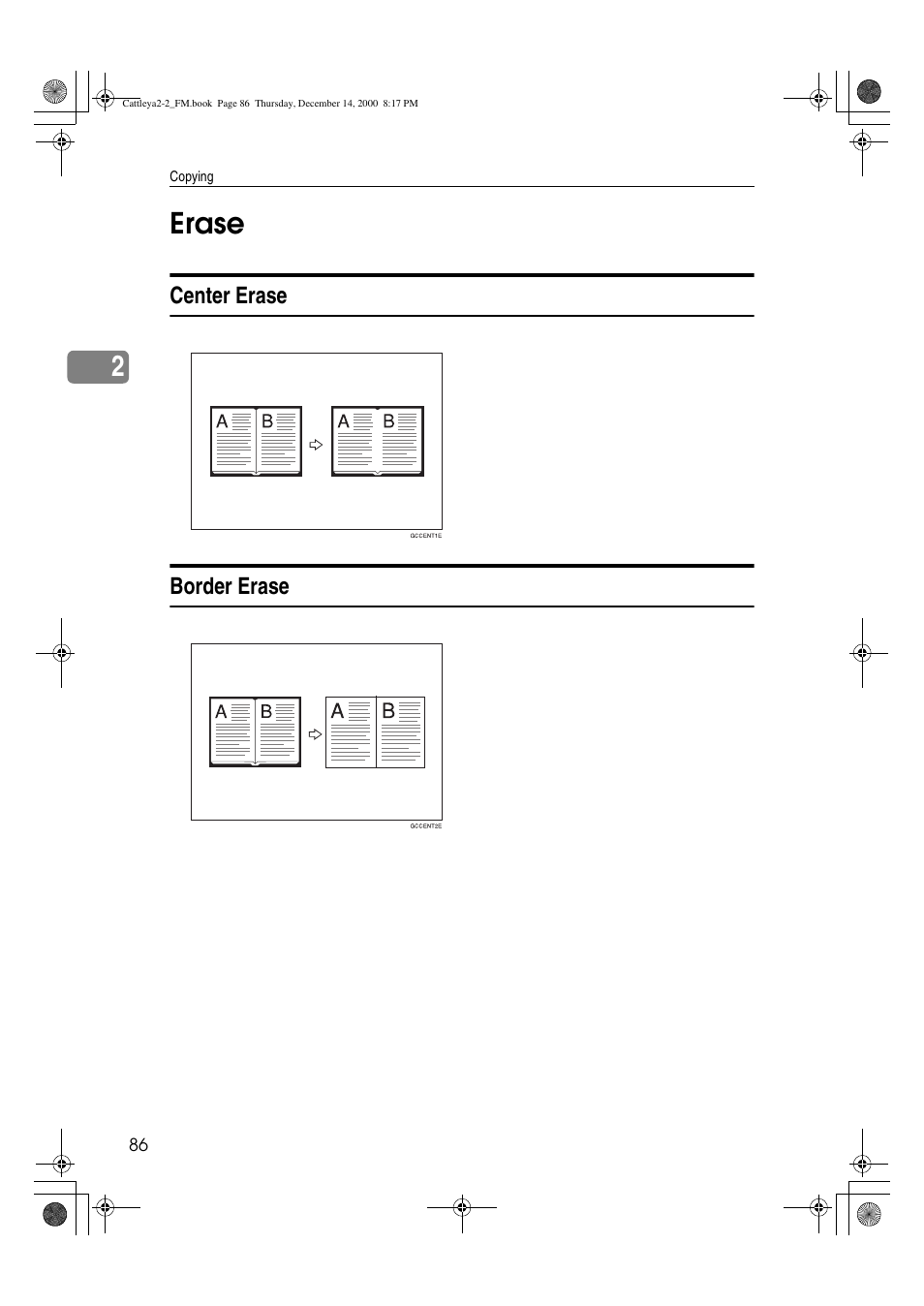 Erase, 2erase | Lanier 5813 User Manual | Page 102 / 264