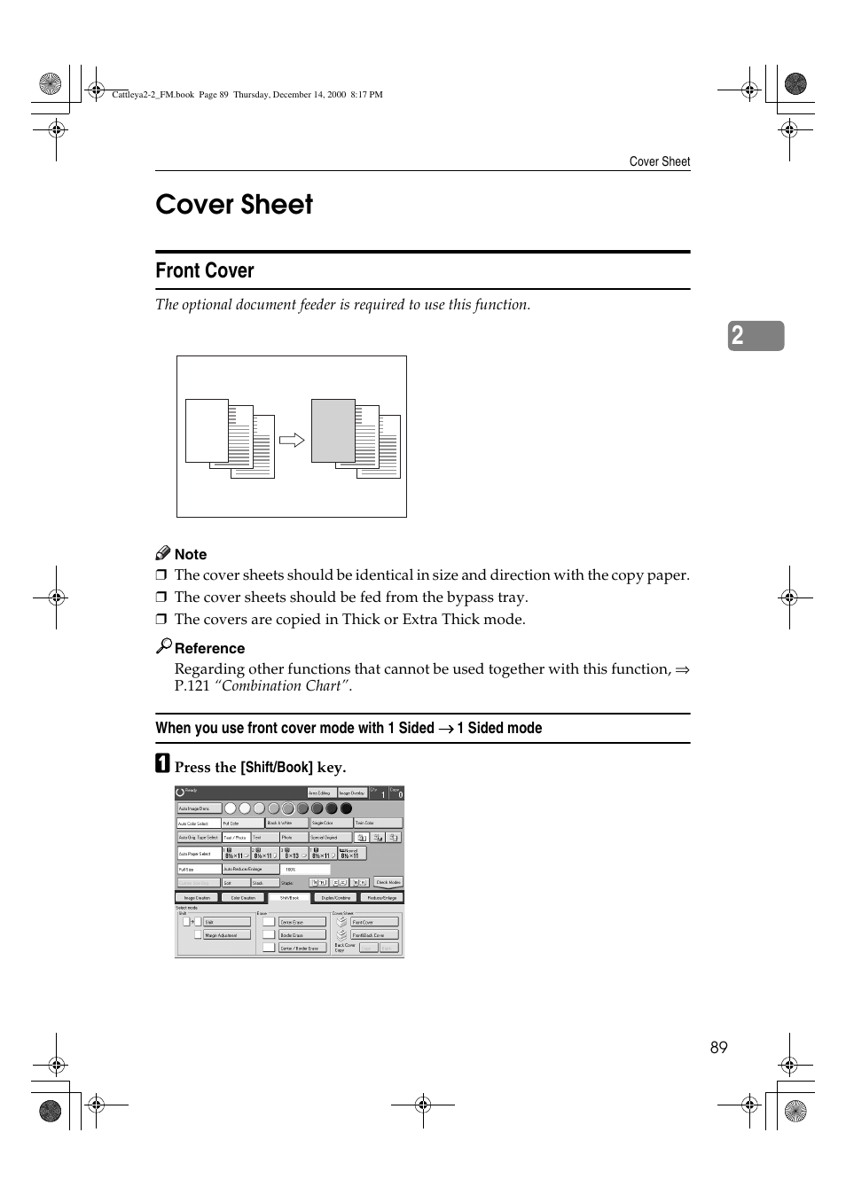 Cover sheet, 2cover sheet, Front cover | Lanier 5813 User Manual | Page 105 / 264