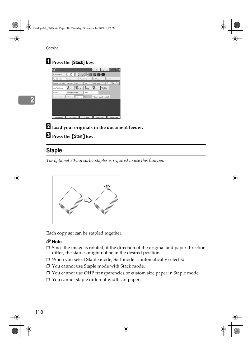 Staple | Lanier 5813 User Manual | Page 134 / 264