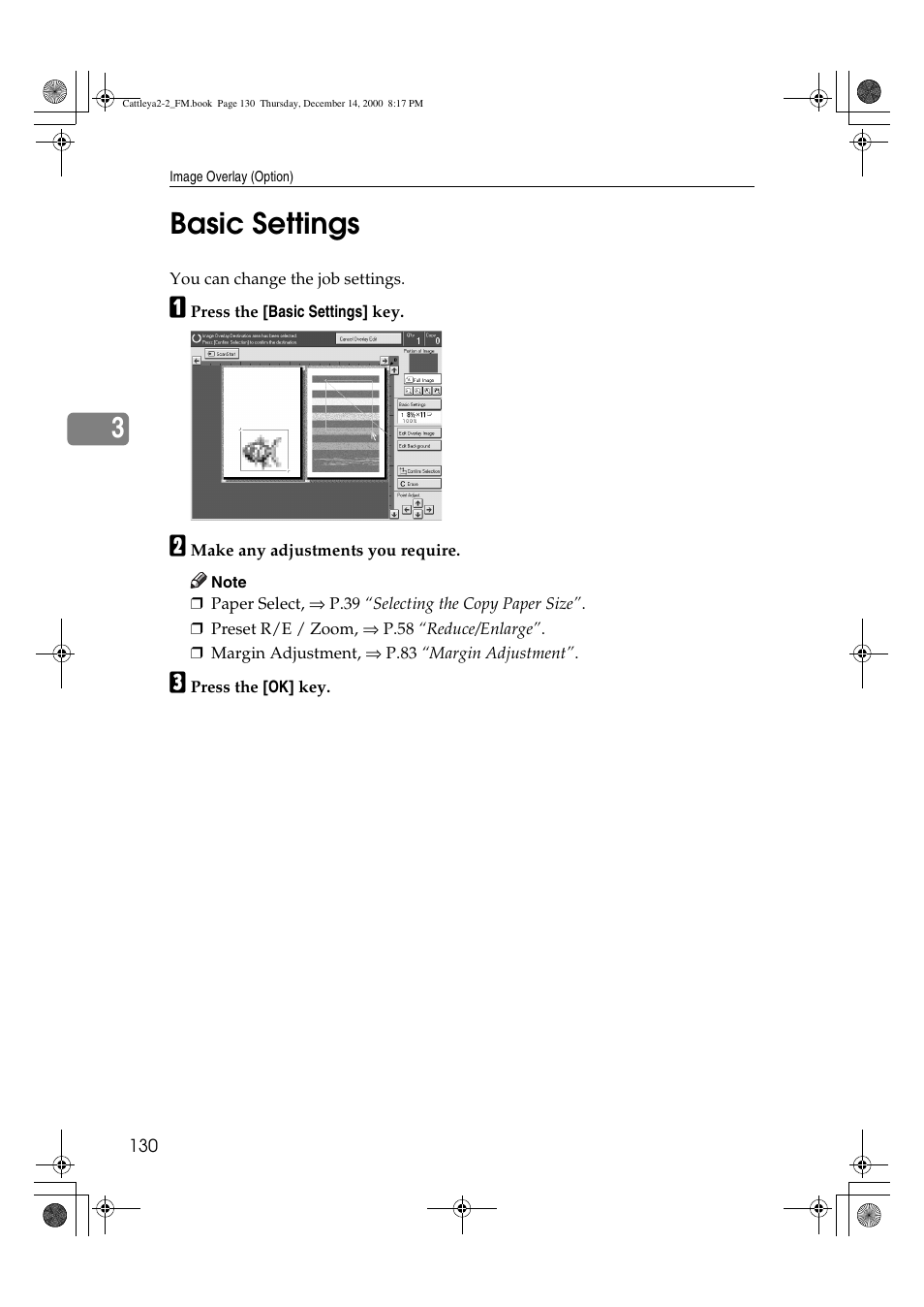 Basic settings, 3basic settings | Lanier 5813 User Manual | Page 146 / 264