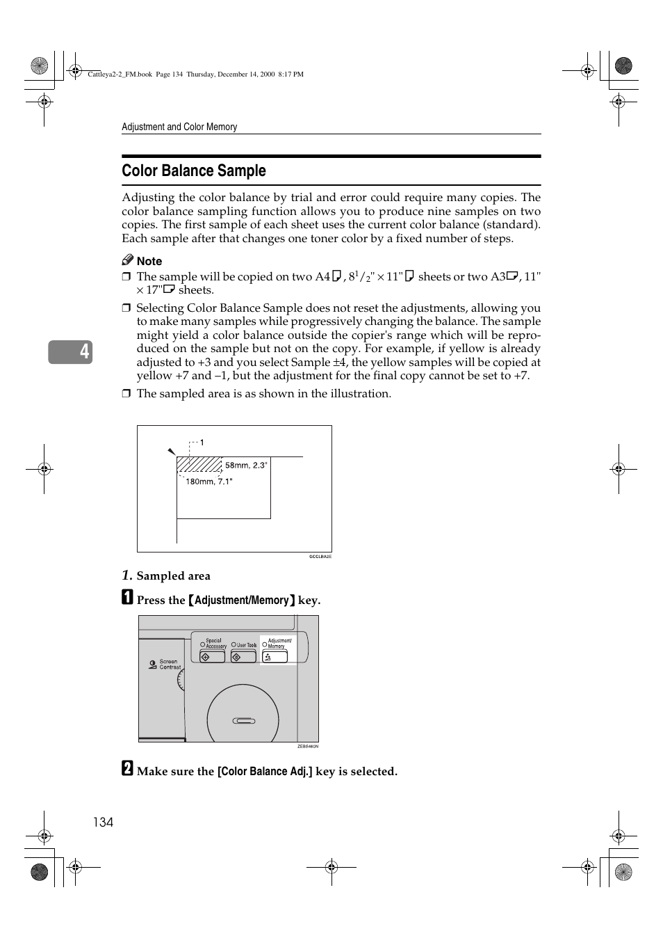 Color balance sample | Lanier 5813 User Manual | Page 150 / 264