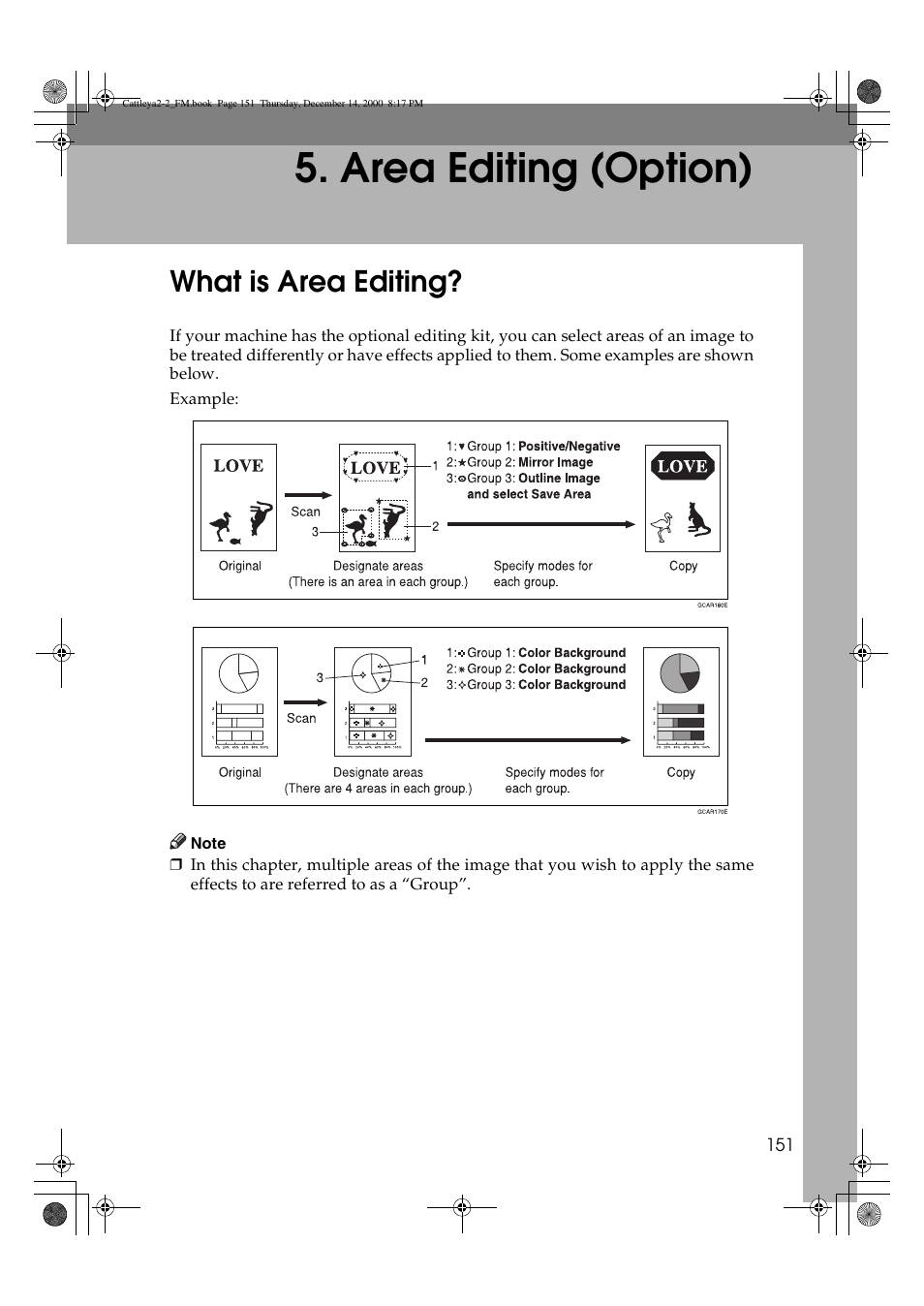 Area editing (option), What is area editing | Lanier 5813 User Manual | Page 167 / 264