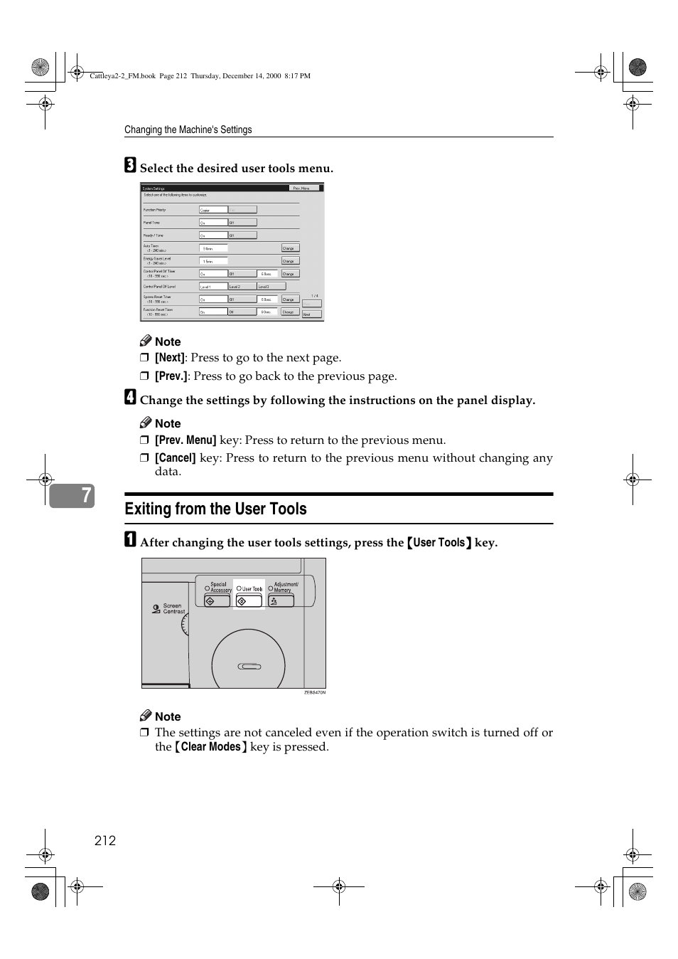 Exiting from the user tools | Lanier 5813 User Manual | Page 228 / 264