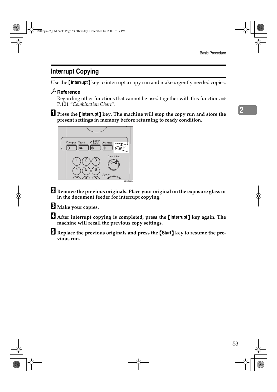 Interrupt copying | Lanier 5813 User Manual | Page 69 / 264