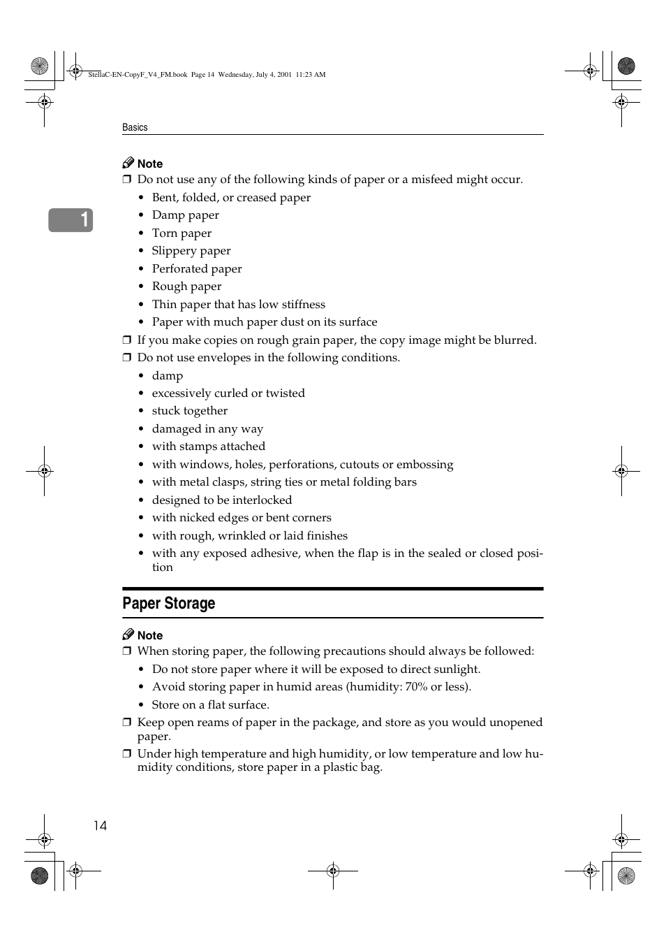 Paper storage | Lanier 5613 User Manual | Page 26 / 86