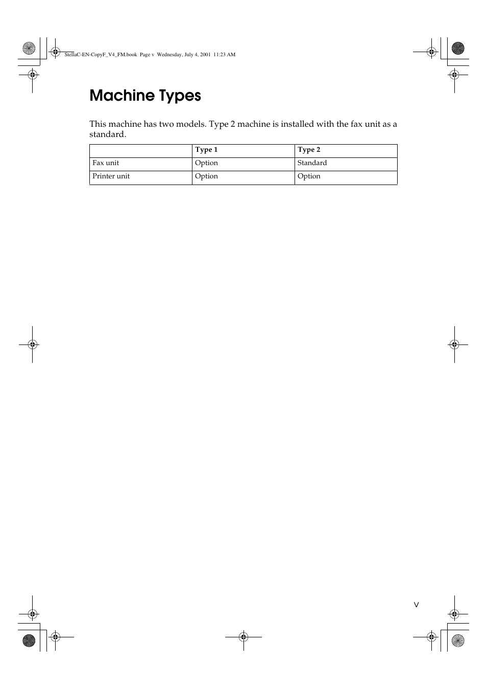 Machine types | Lanier 5613 User Manual | Page 7 / 86