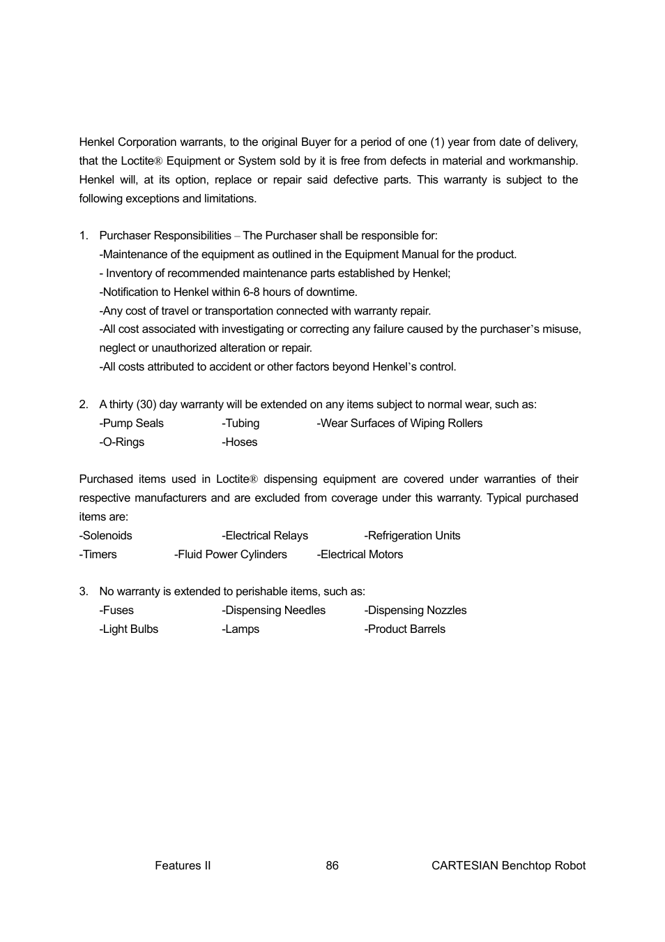 Loctite CARTESIAN 400 User Manual | Page 104 / 106
