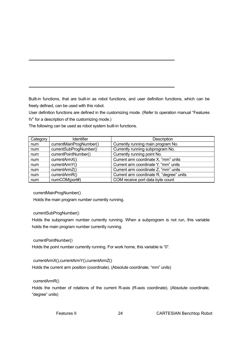 Functions, Robot functions | Loctite CARTESIAN 400 User Manual | Page 42 / 106