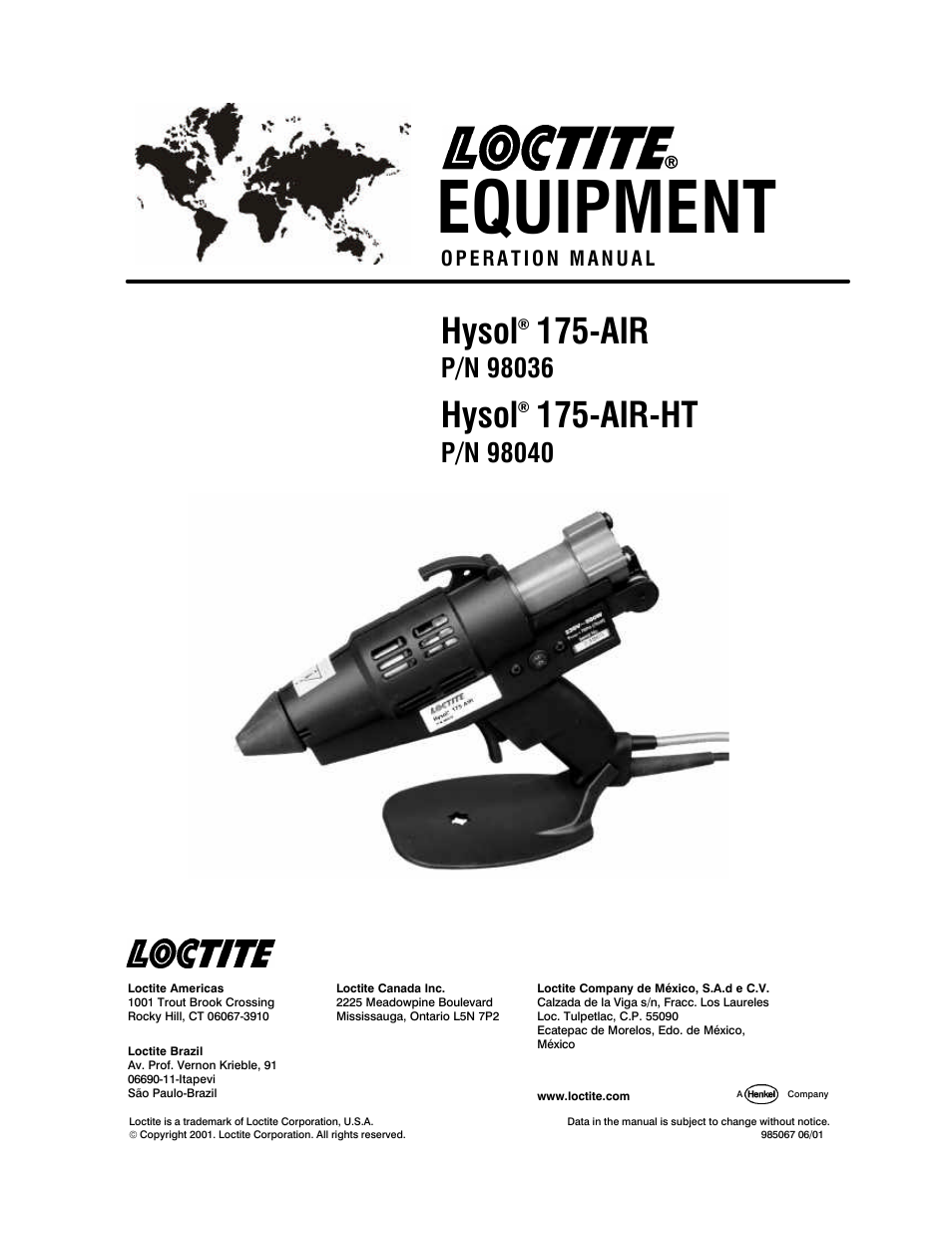 Loctite HYSOL P/N 98036 User Manual | 12 pages