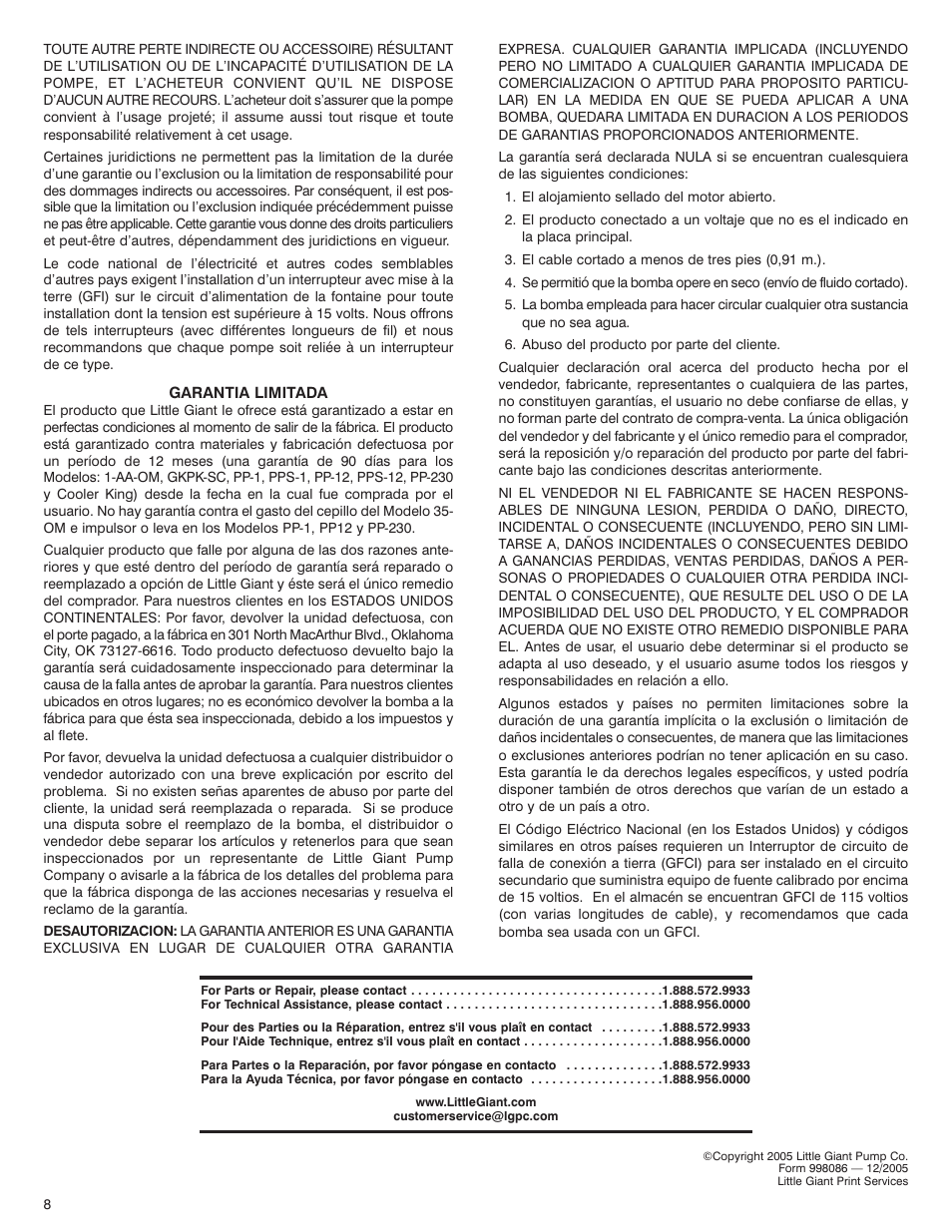 Little Giant Ladder CURP-20ULS User Manual | Page 8 / 8