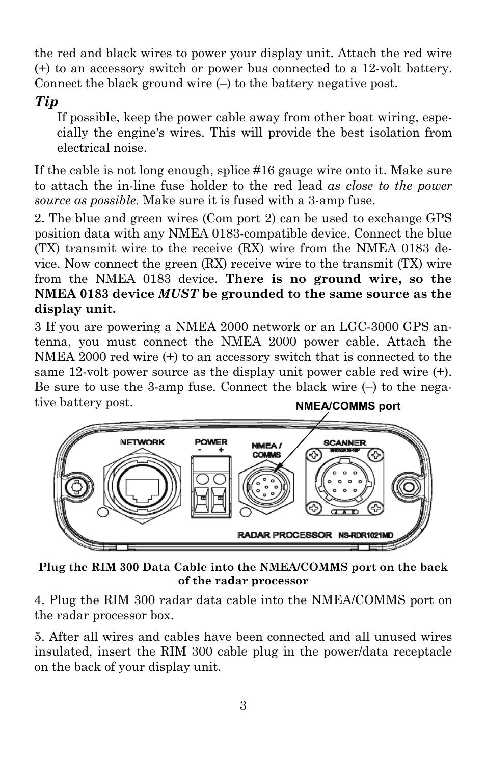 Lowrance electronic RIM 300 User Manual | Page 5 / 12