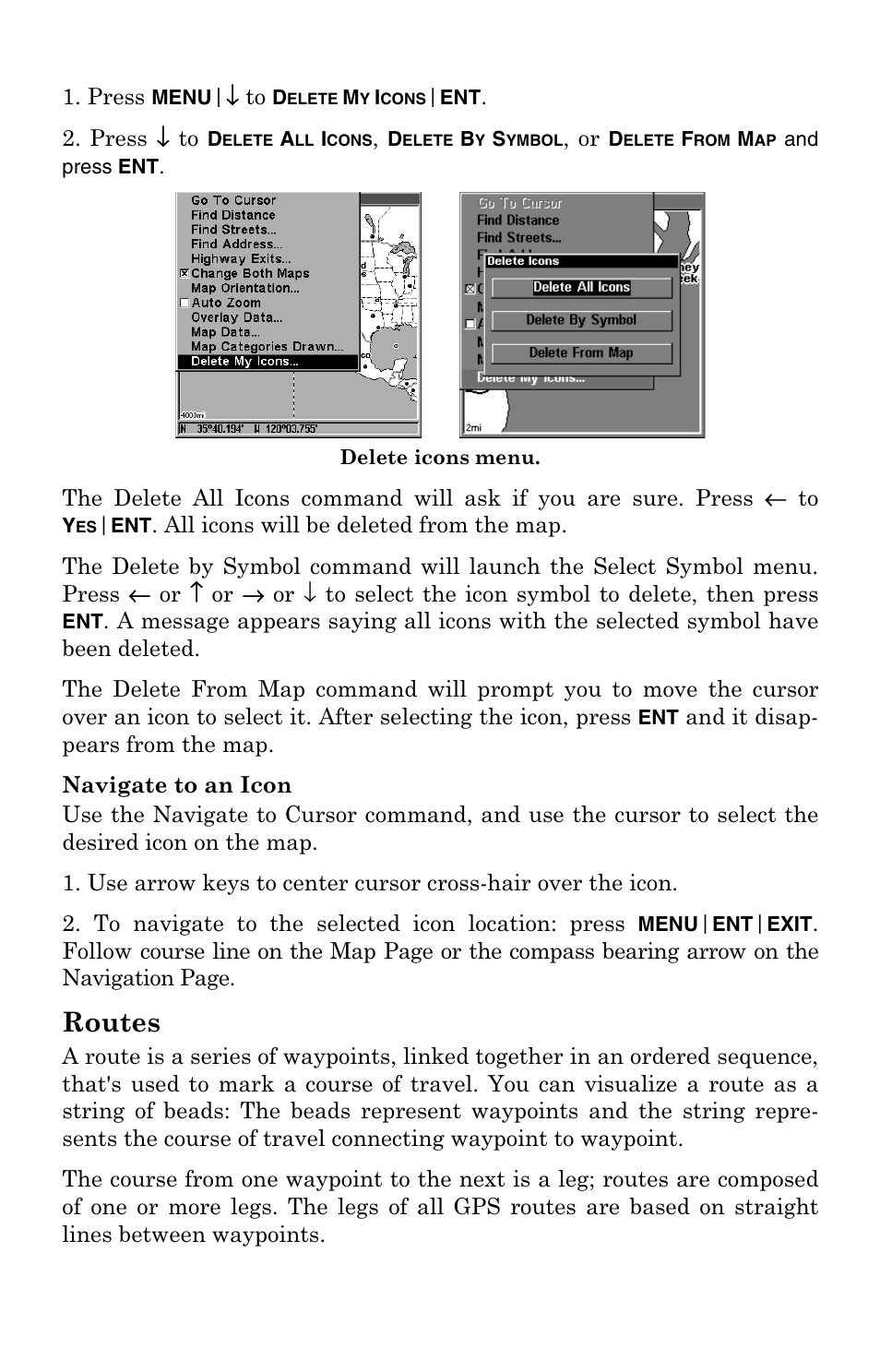 Routes | Lowrance electronic 3200 User Manual | Page 61 / 128