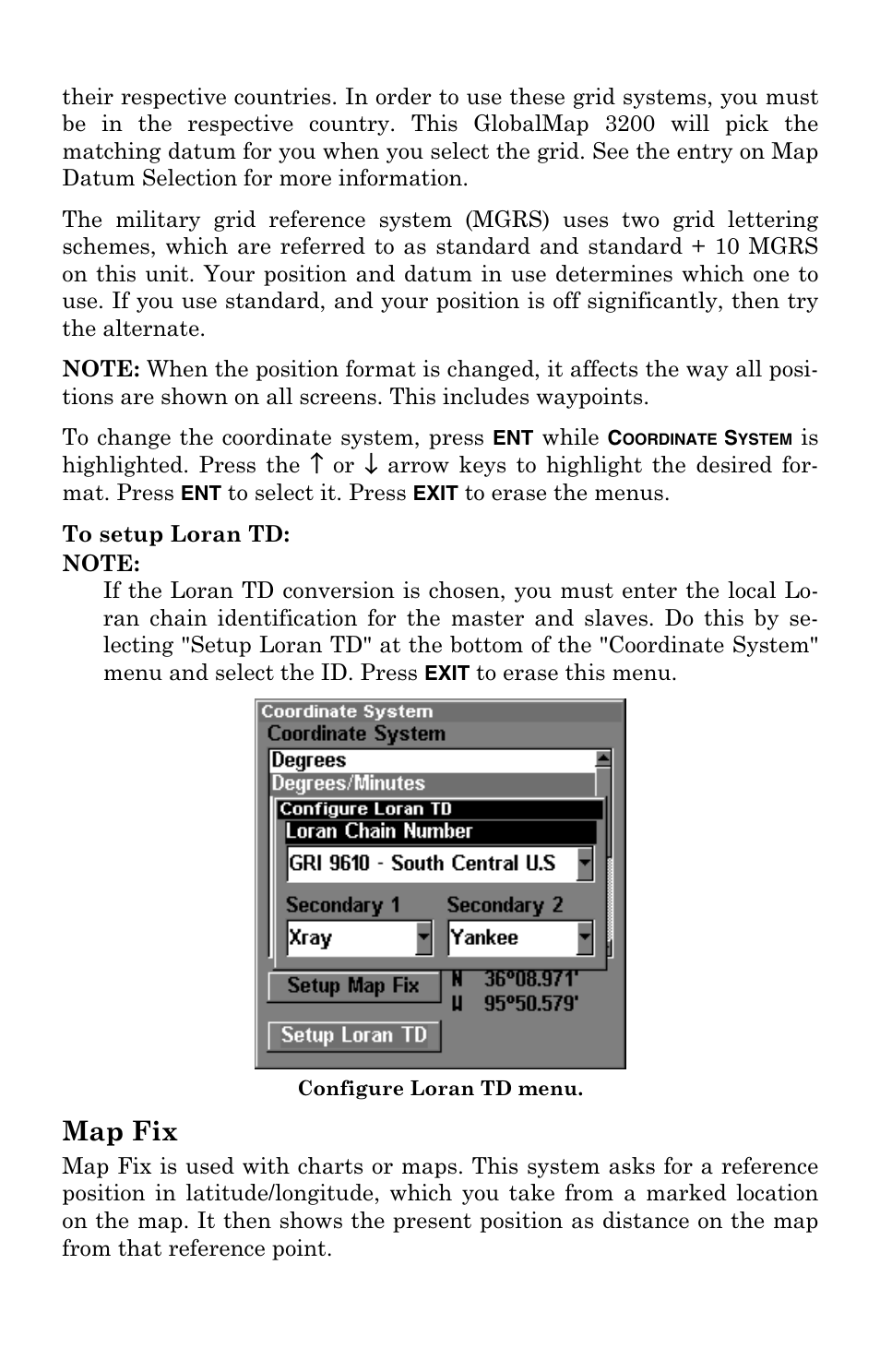 Map fix | Lowrance electronic 3200 User Manual | Page 78 / 128