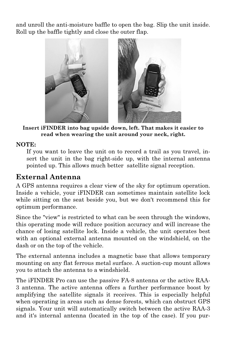 External antenna | Lowrance electronic IFINDER PRO User Manual | Page 24 / 132