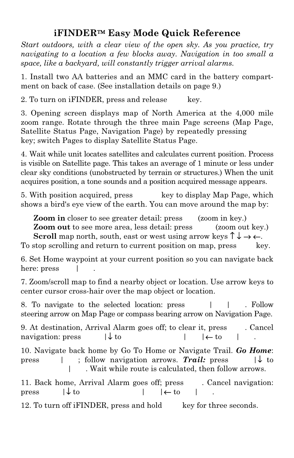 Ifinder  easy mode quick reference | Lowrance electronic IFINDER PRO User Manual | Page 36 / 132